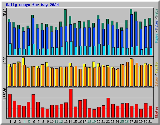 Daily usage for May 2024