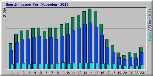 Hourly usage for November 2018