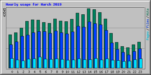 Hourly usage for March 2019