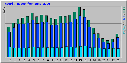 Hourly usage for June 2020