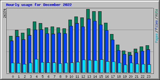 Hourly usage for December 2022