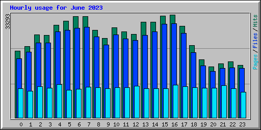 Hourly usage for June 2023